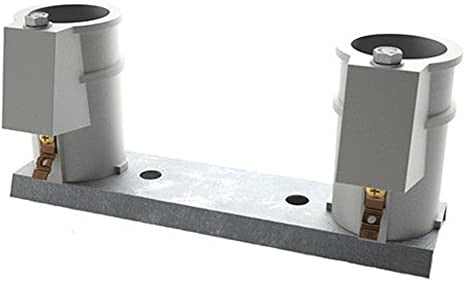 Perma-Cast PC-4008-P plastic deck anchor channel set, 8 inch on-center, twin sleeve mount