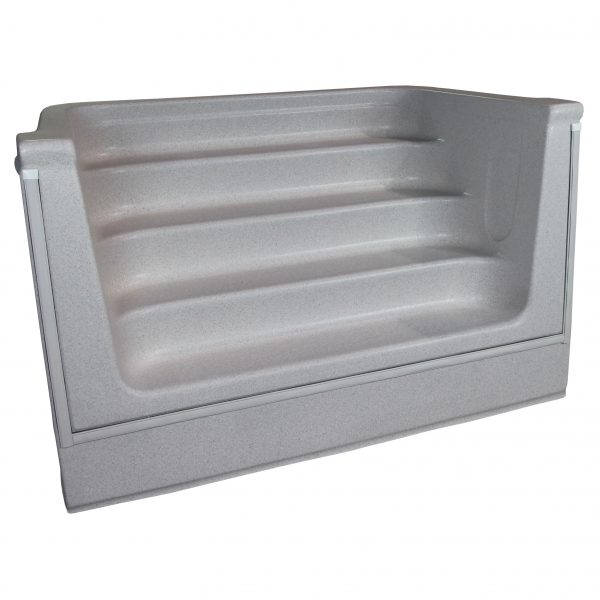 6' Straight Front Square Back Cantilever Step - Granite