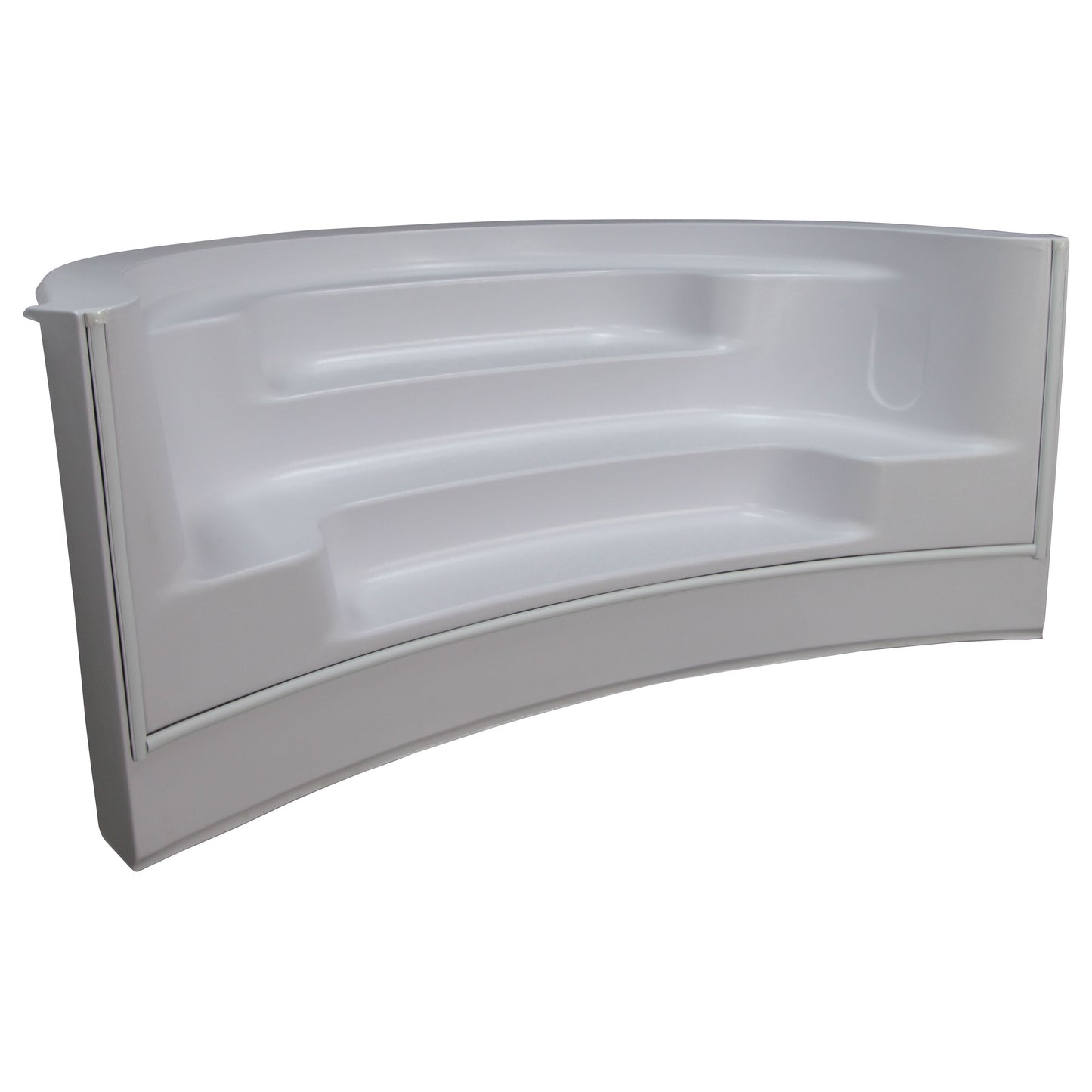 8'x9' Radius Front Roman Back Bullnose Step Cantilever White