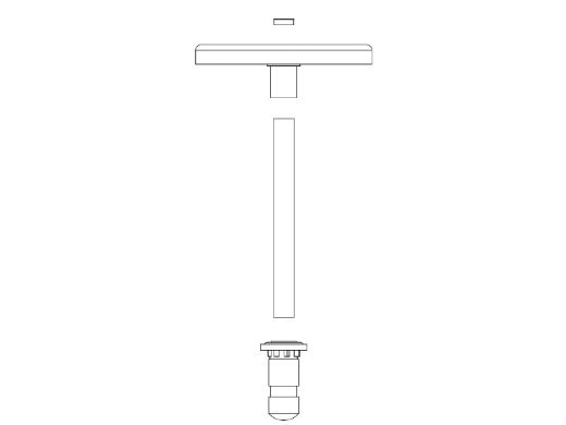 IN POOL/SPA 16" SEAT, 42" TALL 1.90 X .065 SUPPORT POLE AND 1.90 VINYL LINER ANCHOR WITH CAP - SEASH