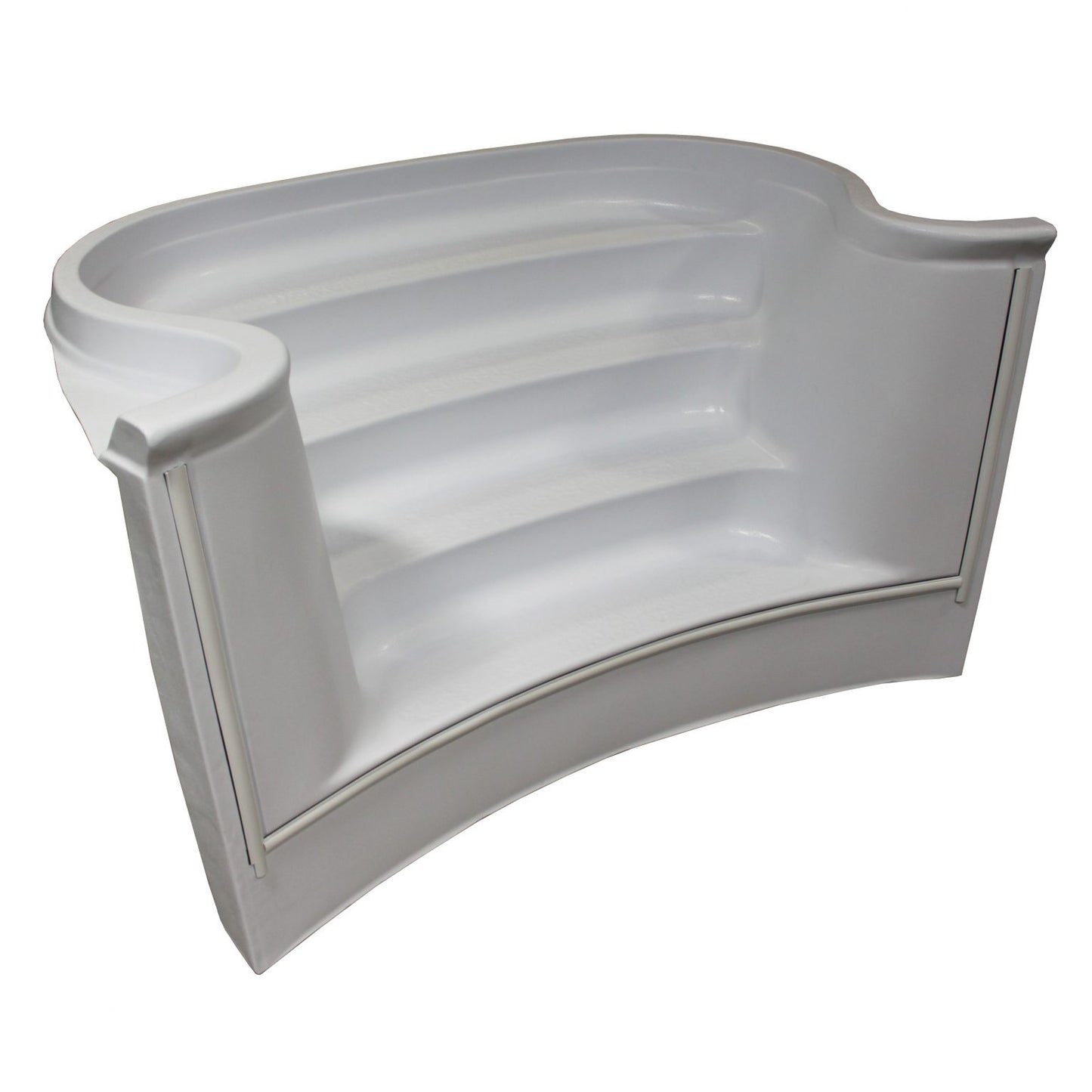 6' Radius Bullnose Step White