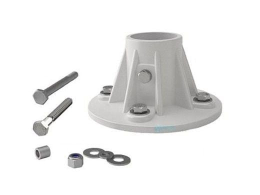 5" White Plastic Slide Flange 1.9" Diameter