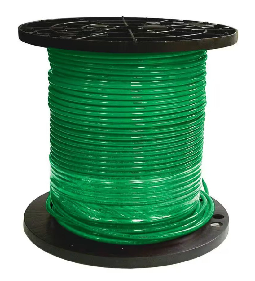 #8 Solid Copper Bonding Wire, Green – 500' Roll