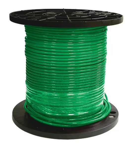 #8 Solid Copper Bonding Wire, Green – 500' Roll