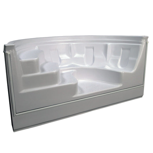 8 Ft Roman End Swimout Bullnose White