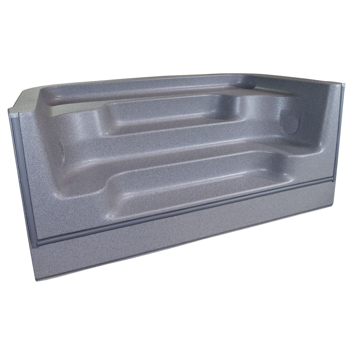 8' Straight Front Square Back Bullnose Step - Granite