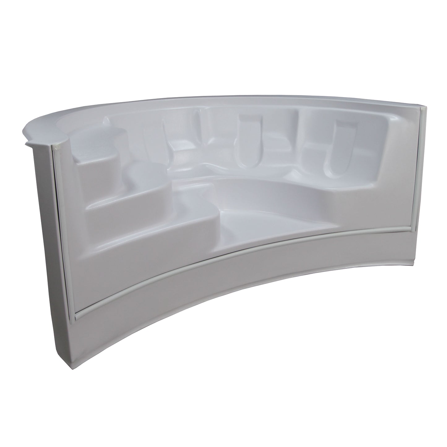 8' x 9' Radius Swimout Bullnose White