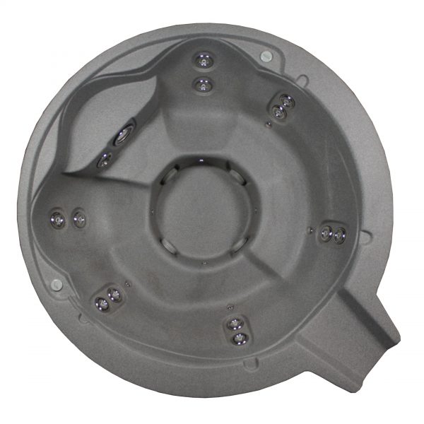 Spillover w Lounger- Plumbed 12 Jet, 2 Pump Granite