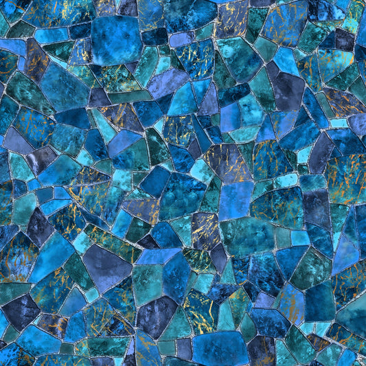 Merlin Blue Lapis All Over vinyl pool liner pattern