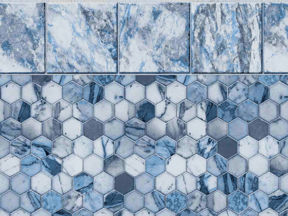 Tara Blue Marble vinyl pool liner pattern