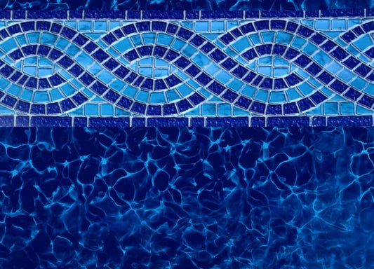 GLI Del Mar with Cobalt Fusion vinyl pool liner pattern