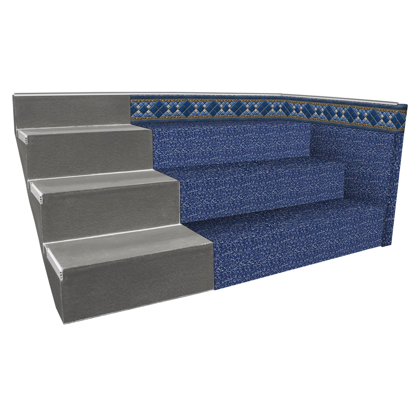 8' Endless Step Section Gray