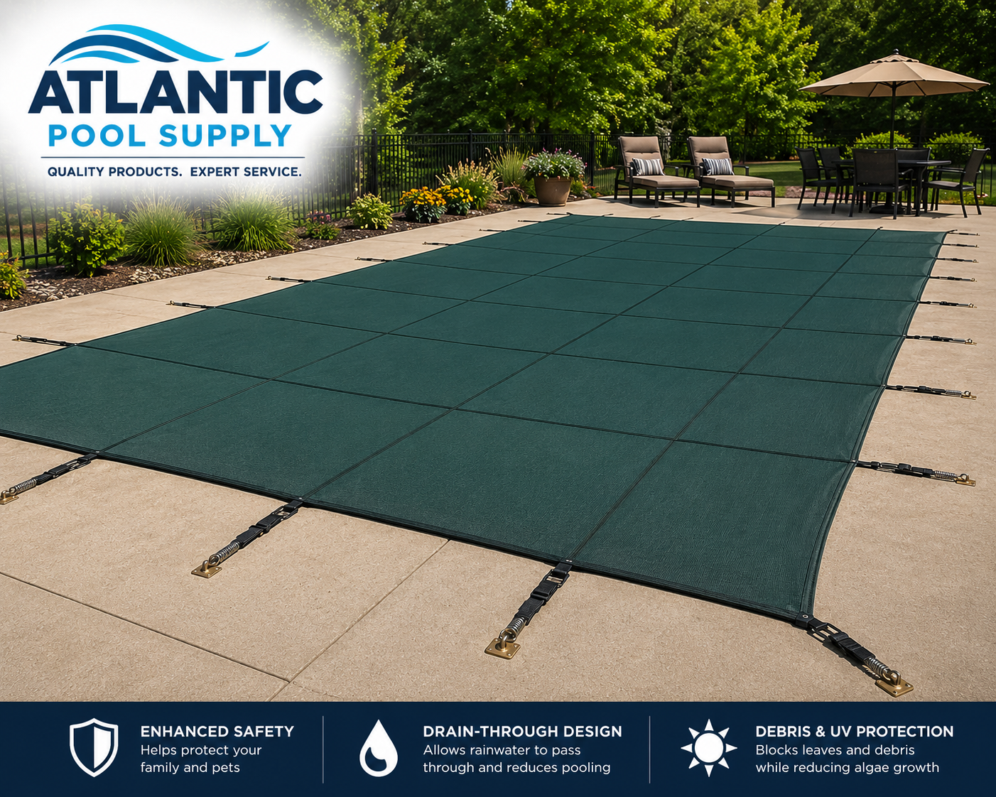 Merlin SmartMesh Safety Cover – 12' x 24' Pool / 14' x 26' Cover 1M-T-??