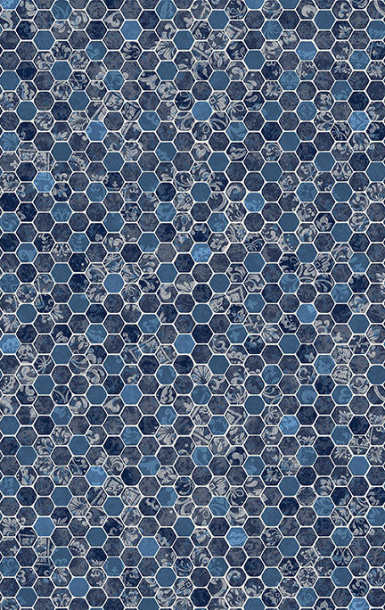 Merlin Honeycomb Mosaic All Over vinyl pool liner pattern