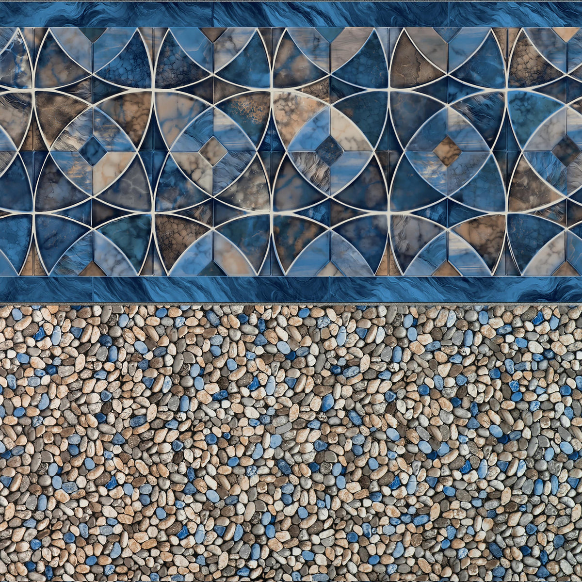 Merlin Horizon Tide / Gold Coast Floor vinyl pool liner pattern