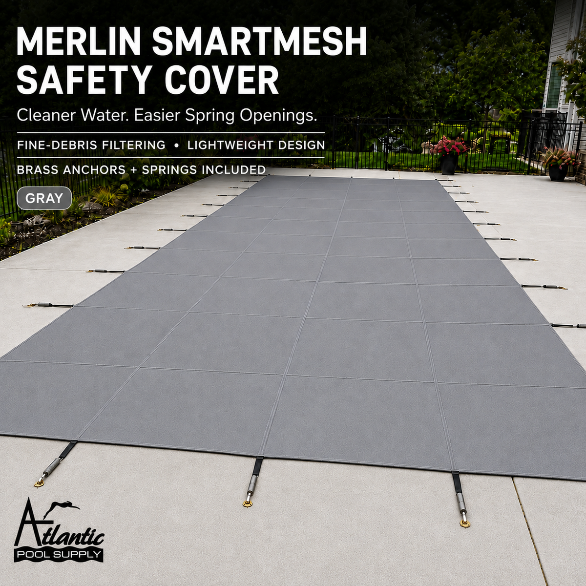 Merlin Dura-Mesh Safety Cover – 20' x 40' Pool / 22' x 42' Cover 6M-M-??