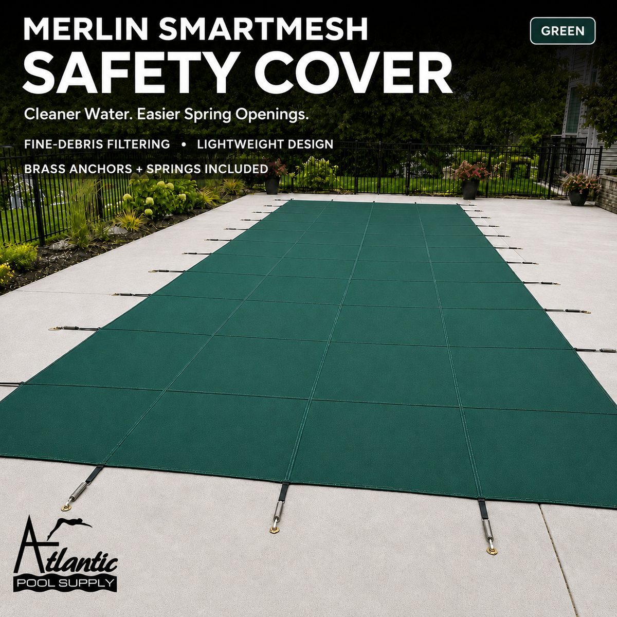 Merlin Dura-Mesh Safety Cover – 20' x 40' Pool / 22' x 42' Cover 6M-M-??