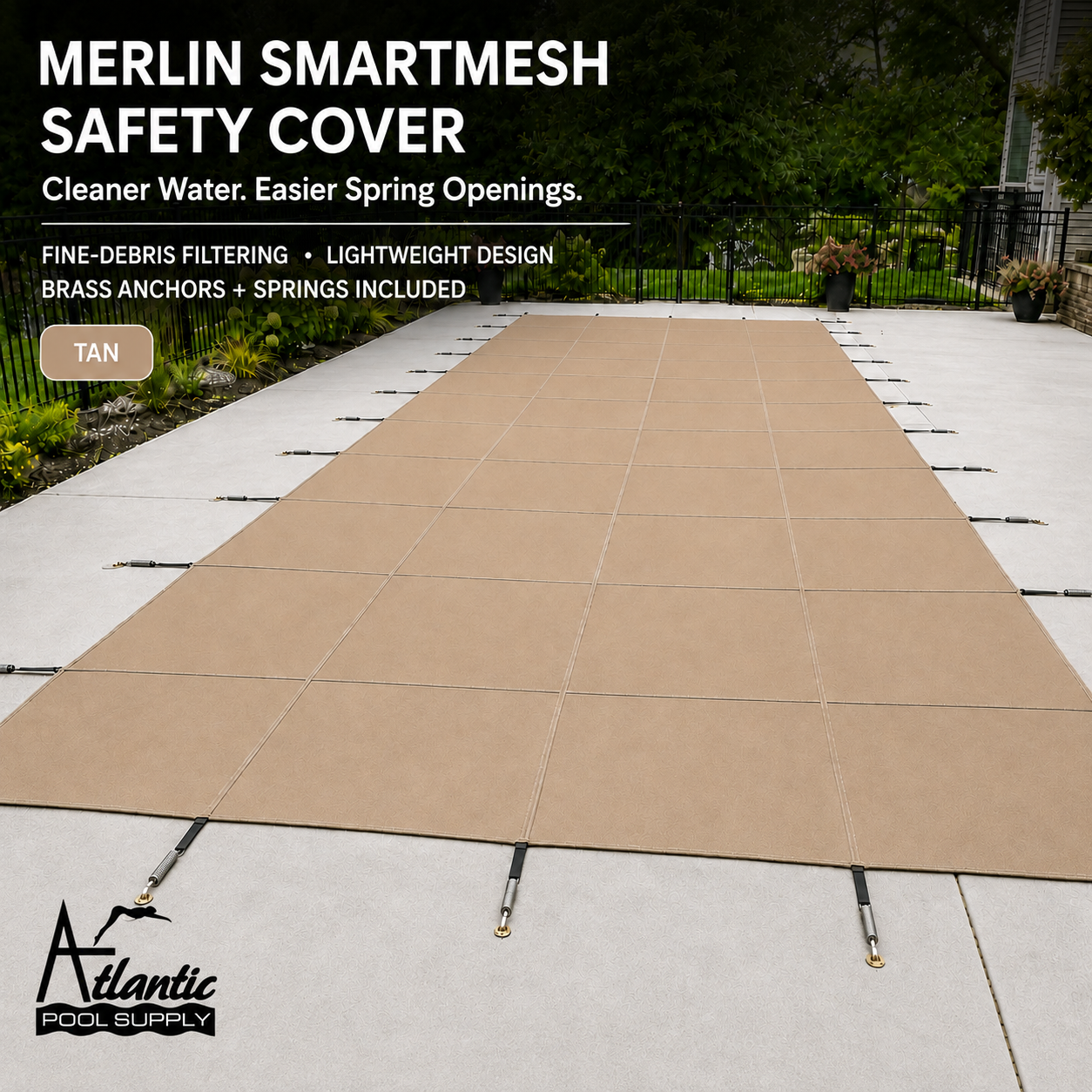 Merlin Dura-Mesh Safety Cover – 12' x 20' Pool / 14' x 22' Cover 78M-M-??