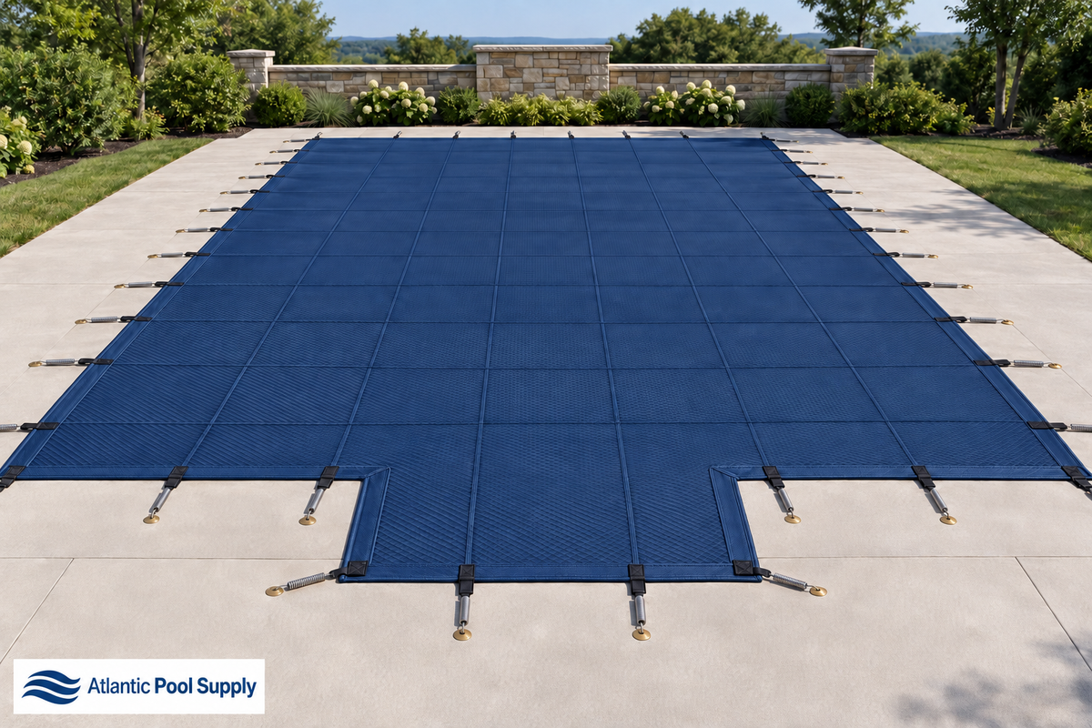 Merlin Dura-Mesh Safety Cover - Center End Step - Navy