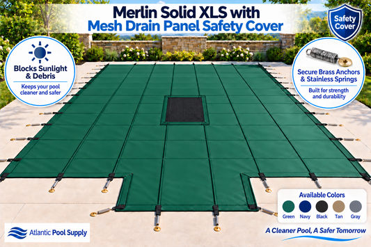Merlin Solid XLS with Mesh Drain Panel Safety Cover - Green