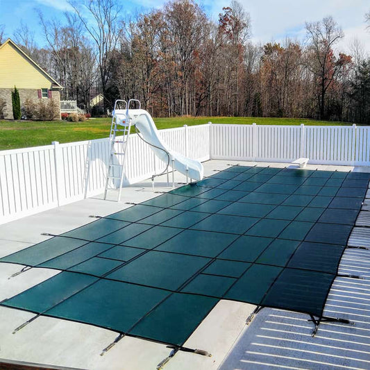 16x32 Dura Mesh Rectangle with CENTER End Steps (4x8) 10M-M-GR