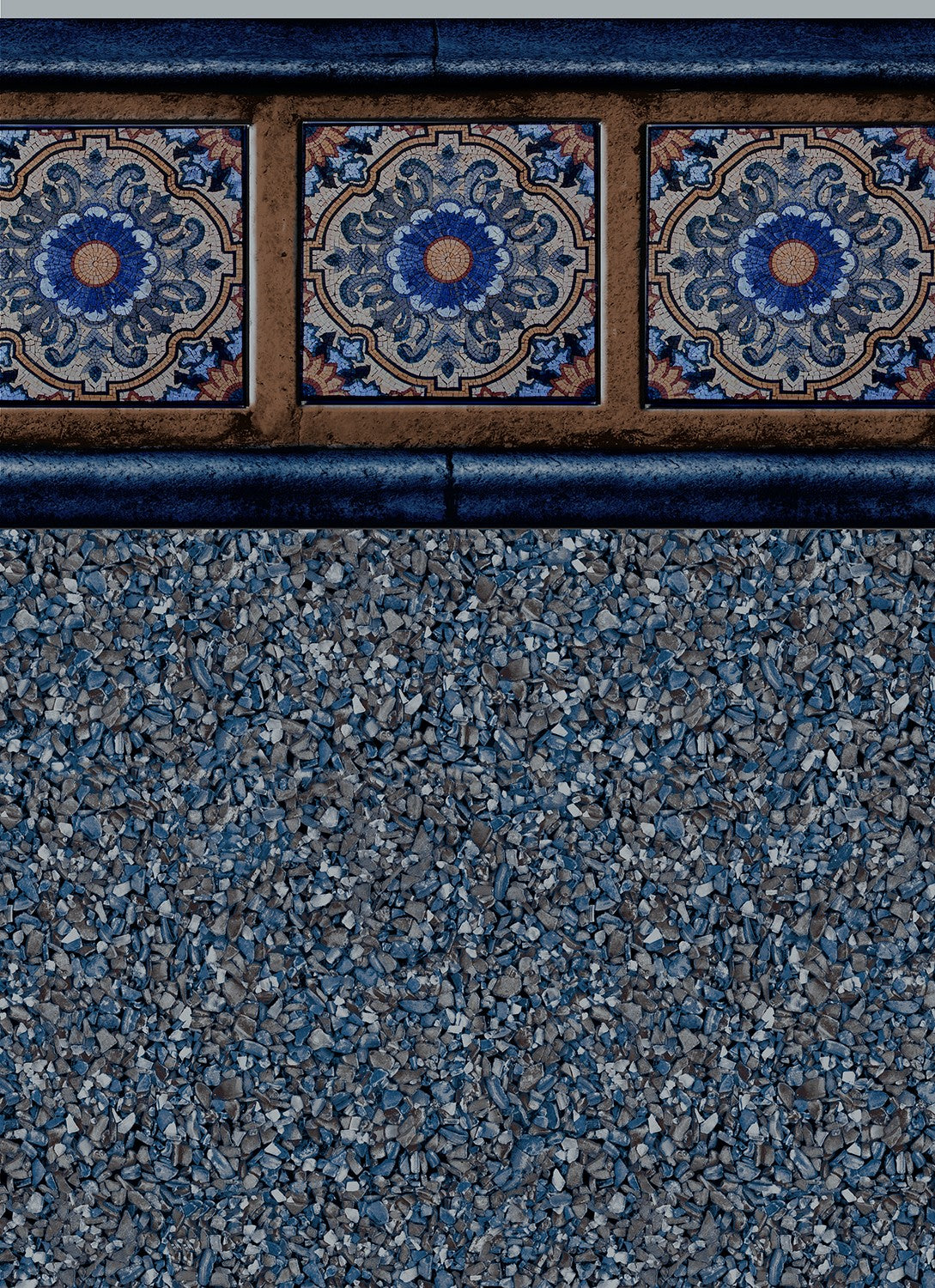 Merlin Pacific Tile / Sea Slate Floor vinyl pool liner pattern