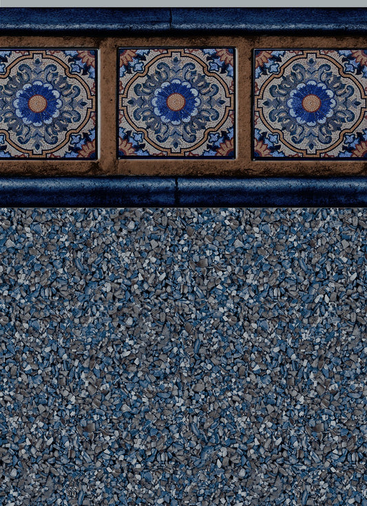 Merlin Pacific Tile / Sea Slate Floor vinyl pool liner pattern