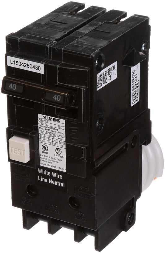 Siemens 2-Pole 40A GFCI Circuit Breaker – QF240