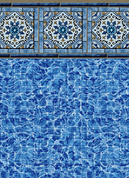 Merlin Thistle Bloom Tile / Highland Beach Floor vinyl pool liner pattern
