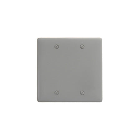 2 Gang NM Blank Cover w/ Gasket – Gray