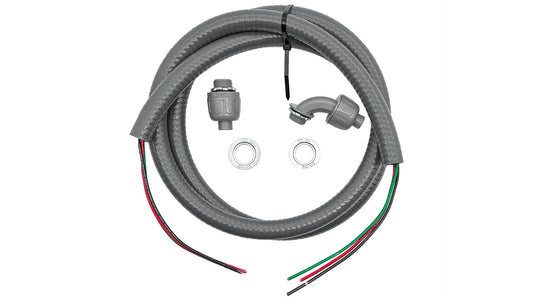 1/2" Liquid-Tight 3-Wire Motor Whip Kit – 6 Ft