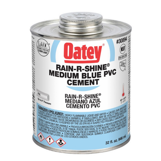 32 oz. Rain R Shine PVC Cement Blue 30894