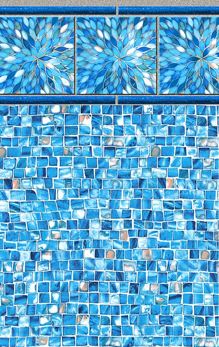 Merlin Aster Tile / Ocean Breeze Floor vinyl pool liner pattern