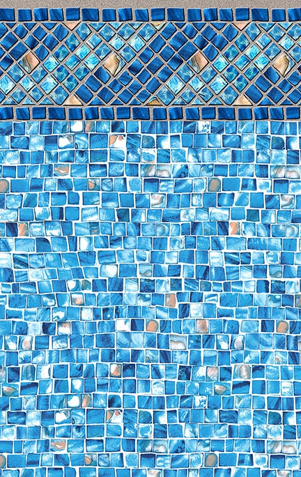 Merlin Luxe Gemstone Tile / Ocean Breeze Floor vinyl pool liner pattern