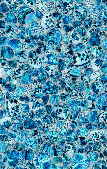 Merlin Stone Jewel All Over vinyl pool liner pattern