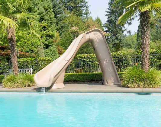 TYPHOON RIGHT TURN COMPLETE POOL SLIDE - SANDSTONE - 670-209-58123